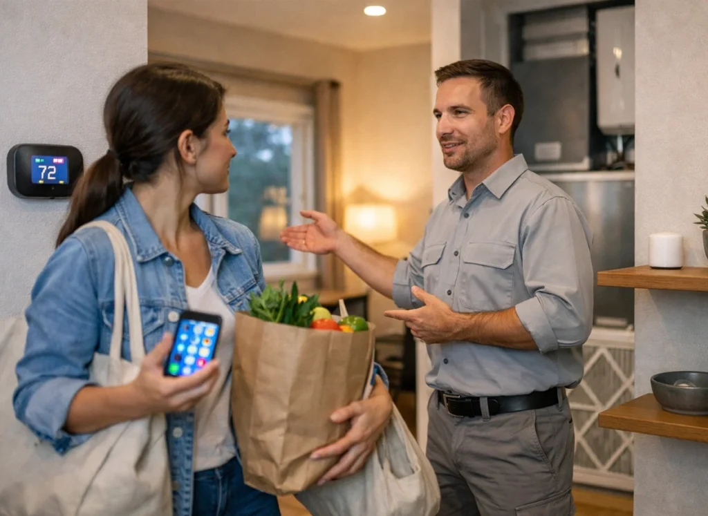 Homeowner uses geofencing smart thermostat and indoor sensors for personalized comfort in Roswell NM